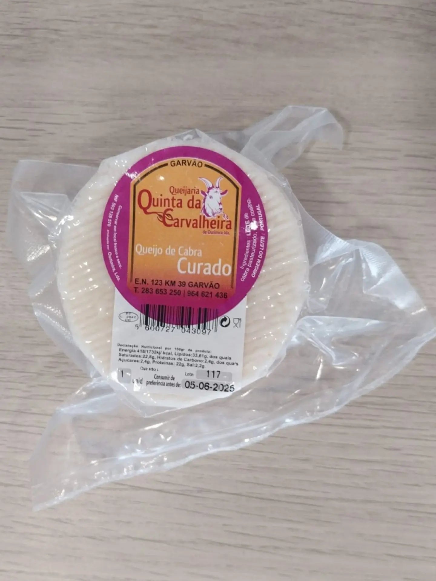 Queijo de Cabra Curado L - Quinta da Carvalheira Loja do Castro