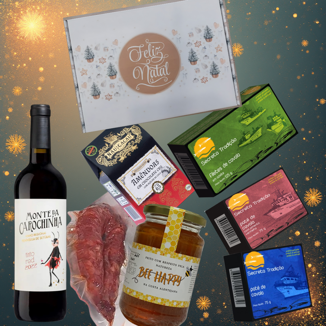 Cabaz Natal Produtos Regionais Vinho Monte Carochinha