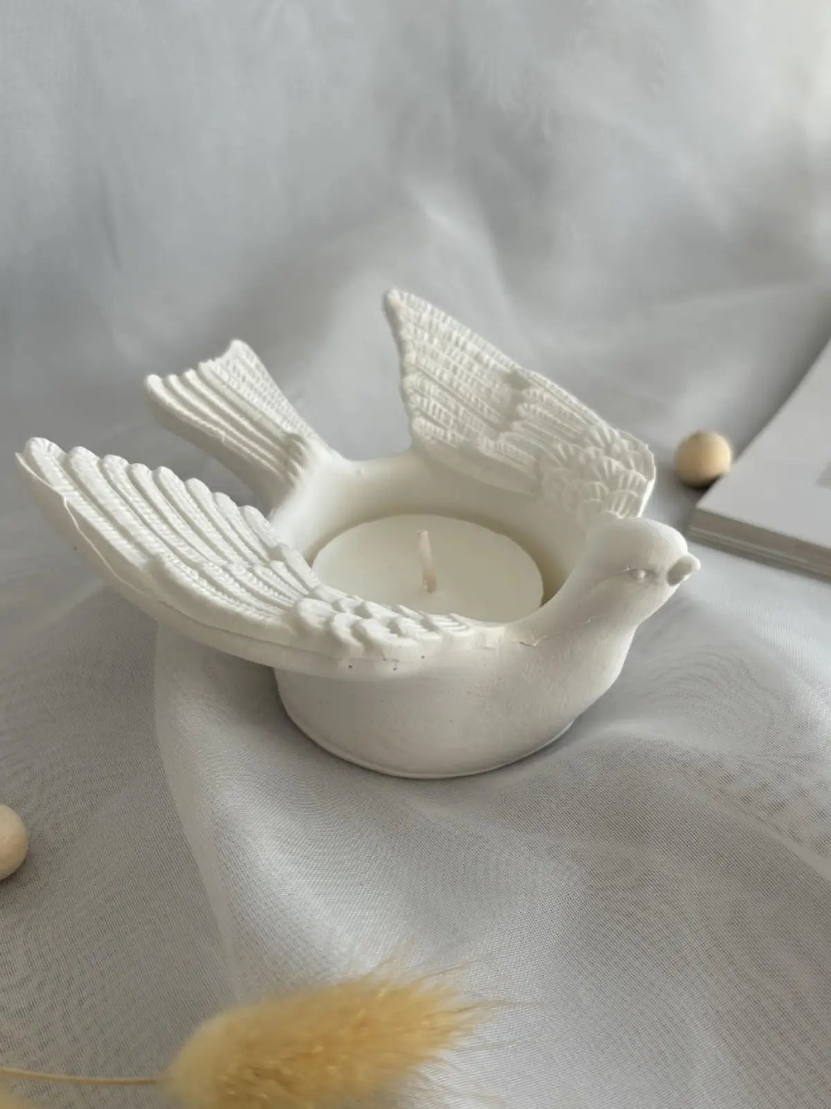 Castiçal Bird de Gesso Perfumado