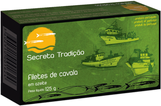 Filetes de Cavala em Azeite 125g - Secreta Tradição